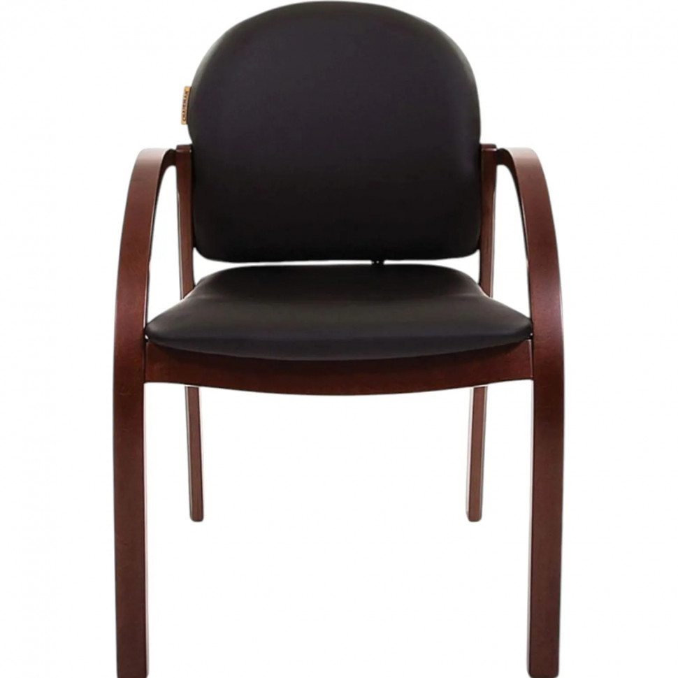 Стул VT_конференц CH659 к/з черный матов. Terra темн.орех 6066646