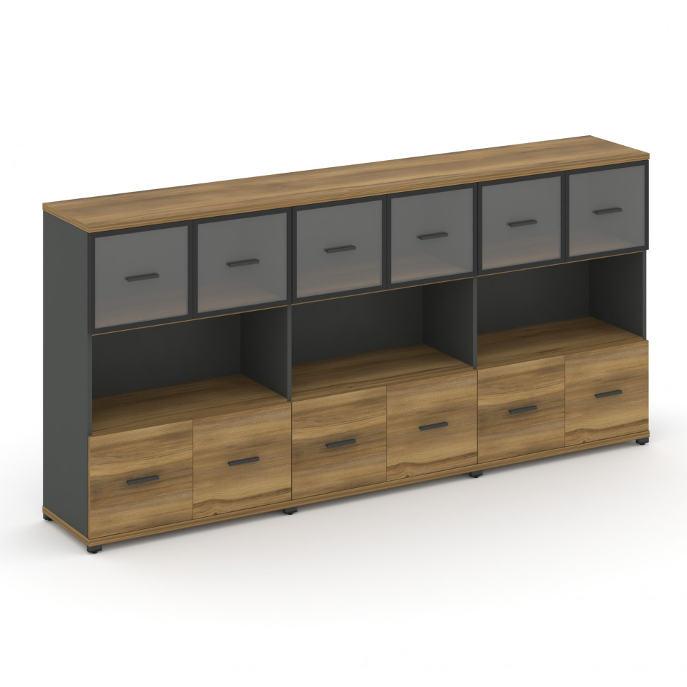 Concept Шкаф 3 широкие секции, 3 ниши CN.STS-335 RPB A Сандал Янтарный/Антрацит/Металл Антрацит/Проз Concept Шкаф 3 широкие секции, 3 ниши CN.STS-335 RPB A Сандал Янтарный/Антрацит/Металл Антрацит/Проз