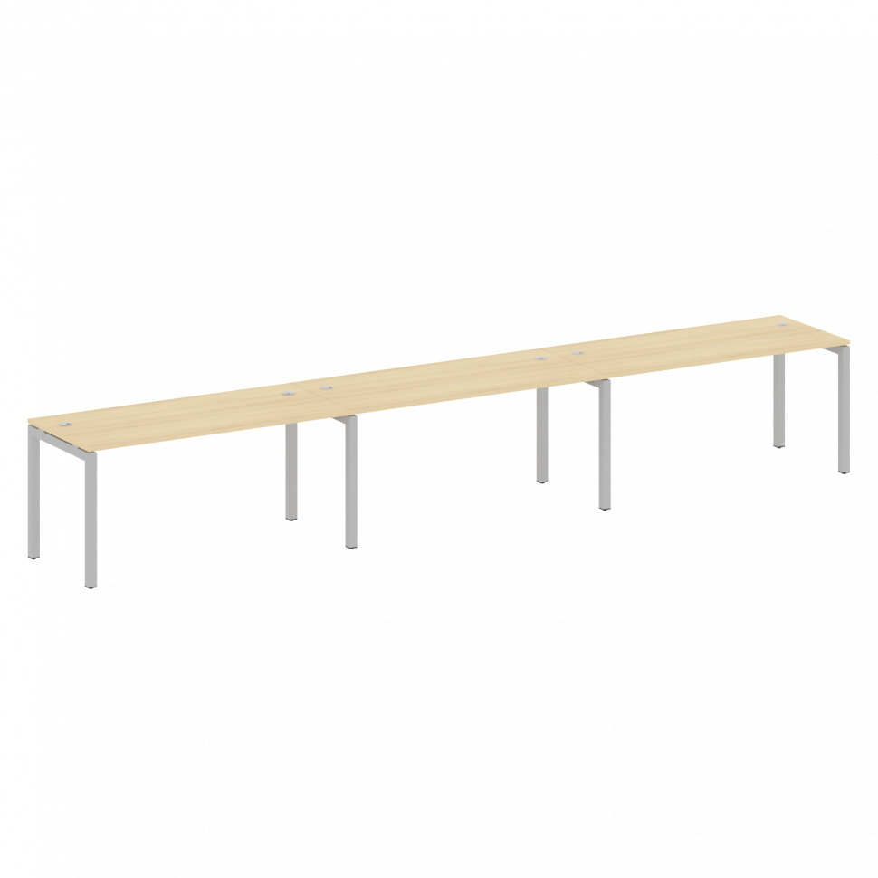 Metal System Quattro Рабочая станция на 3 места на П-образном м/к 50БП.СМ-3.4 Акация Лорка/Металл Се