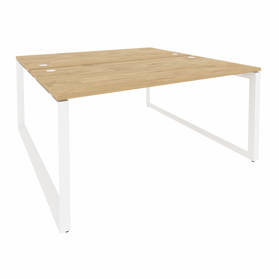 Onix Рабочая станция на О-образном м/к O.MO-D.RS-2.4.8 Тиквуд Светлый/Металл Белый 1580*1635*750