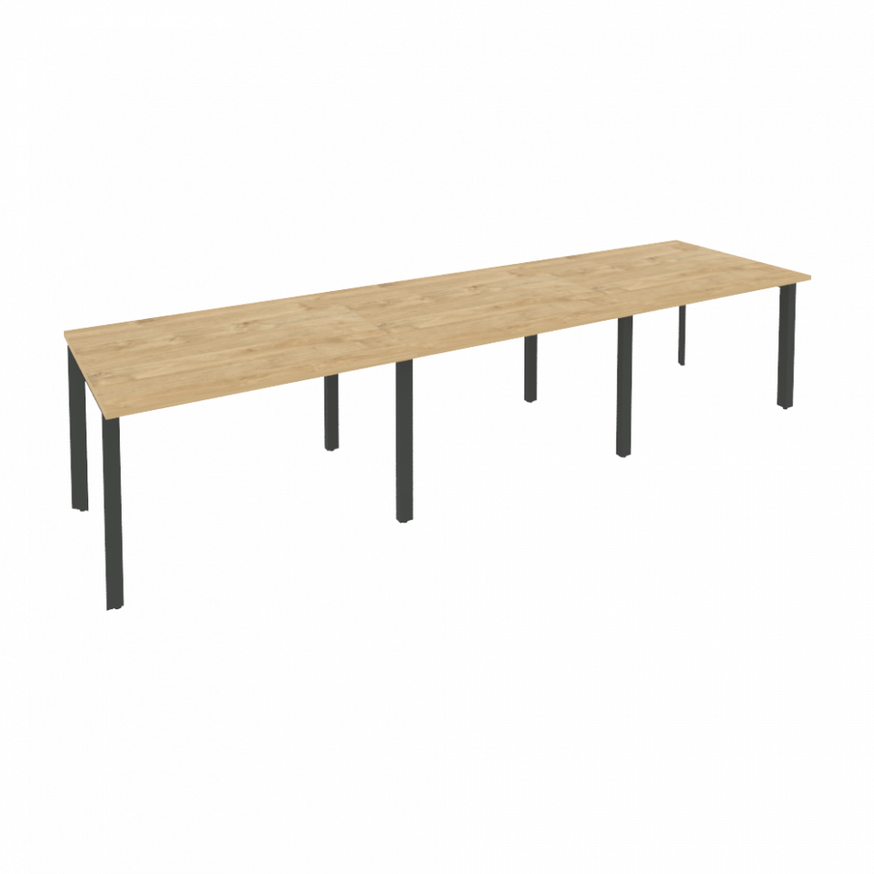 Onix Стол переговорный O.MP-PRG-3.2 Тиквуд Светлый/Металл Антрацит 3540*980*750 Onix Стол переговорный O.MP-PRG-3.2 Тиквуд Светлый/Металл Антрацит 3540*980*750