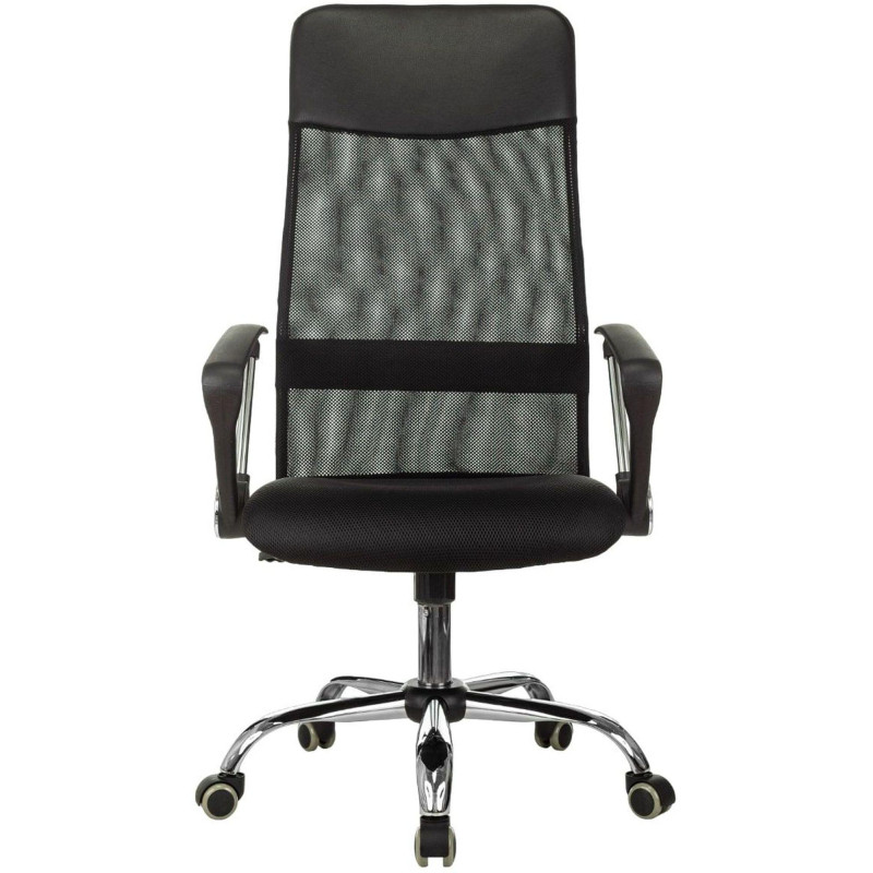 Кресло 0MX_VB_EChair-508 TTW сетка/ткань/кожзам  черный хром