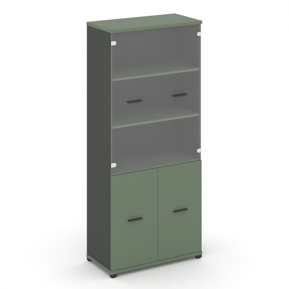 Concept Шкаф 1 широкая секция, 5 ниш CN.STS.E-512 SP A Кобо/Антрацит/Металл Антрацит/Прозрачный 836*