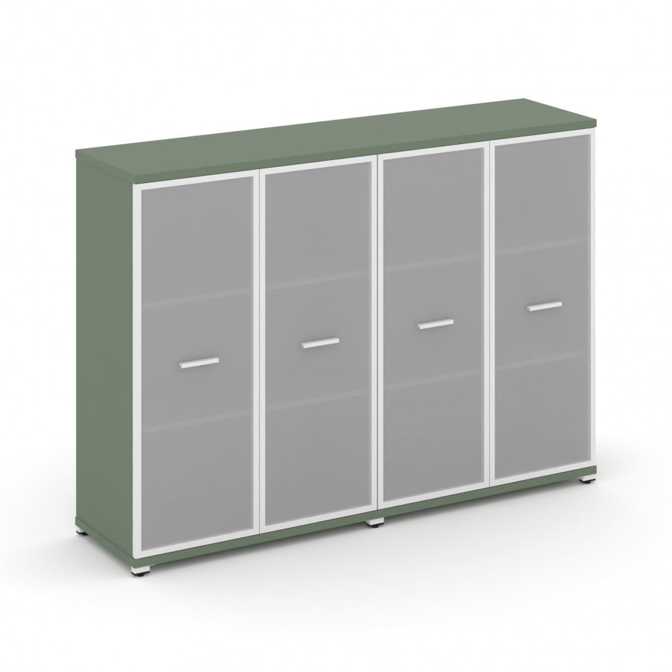 Concept Шкаф 2 широкие секции, 3 ниши CN.STS-326 RMW W Кобо/Металл Белый/Сатин 1668*420*1186