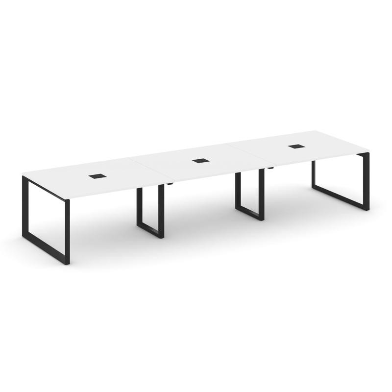 Style Project Стол переговорный SN-59O.SPRG-053 Белый/Металл Черный 4140*1180*750