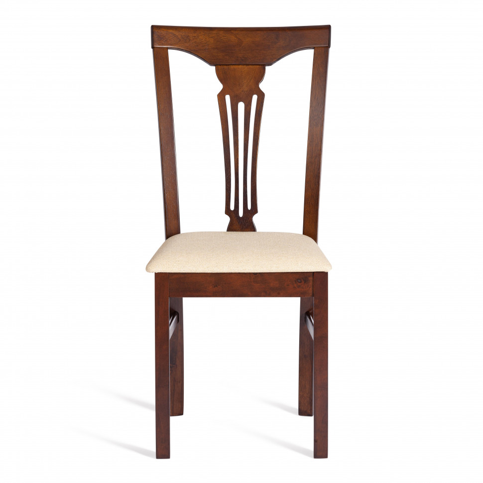 Стул - Гермес/ Hermes дерево гевея, 43х49х94см, Cappuchino , ткань бежевая (S178-4)