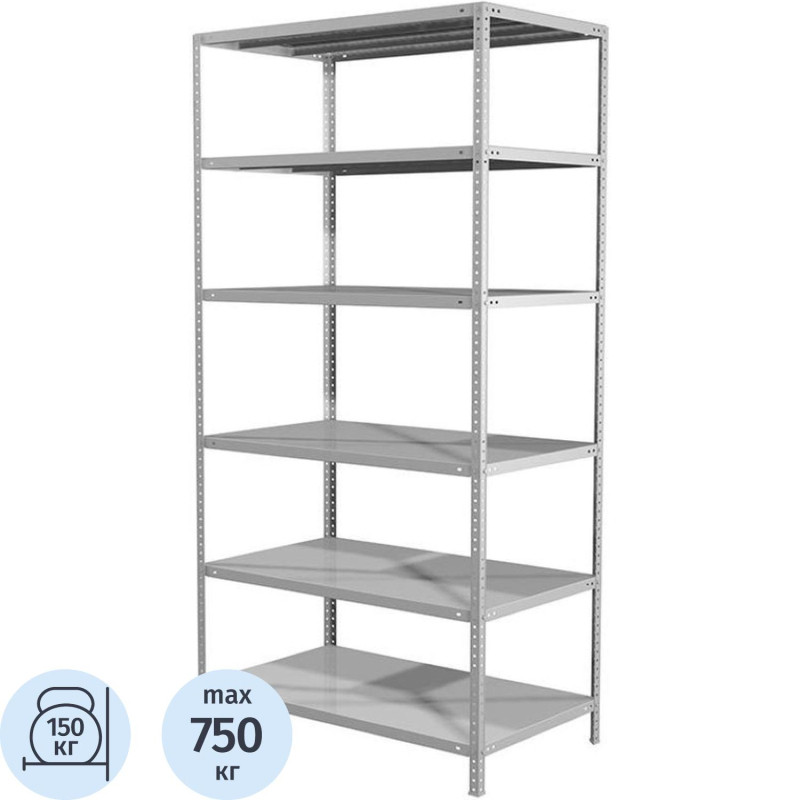 Стеллаж металлический 0MX_MS Strong 200/100x60/6 полок