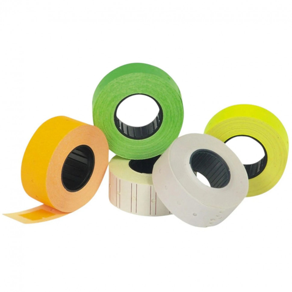 Этикет-лента Эконом 26х16 желтая прям1000шт/рул 10рул/уп