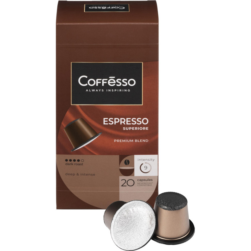 Кофе в капсулах Coffesso Espresso Superiore, 100% Premium Arabica, 20кап