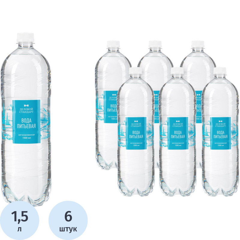 Вода питьевая Деловой Стандарт негаз пэт 1,5л