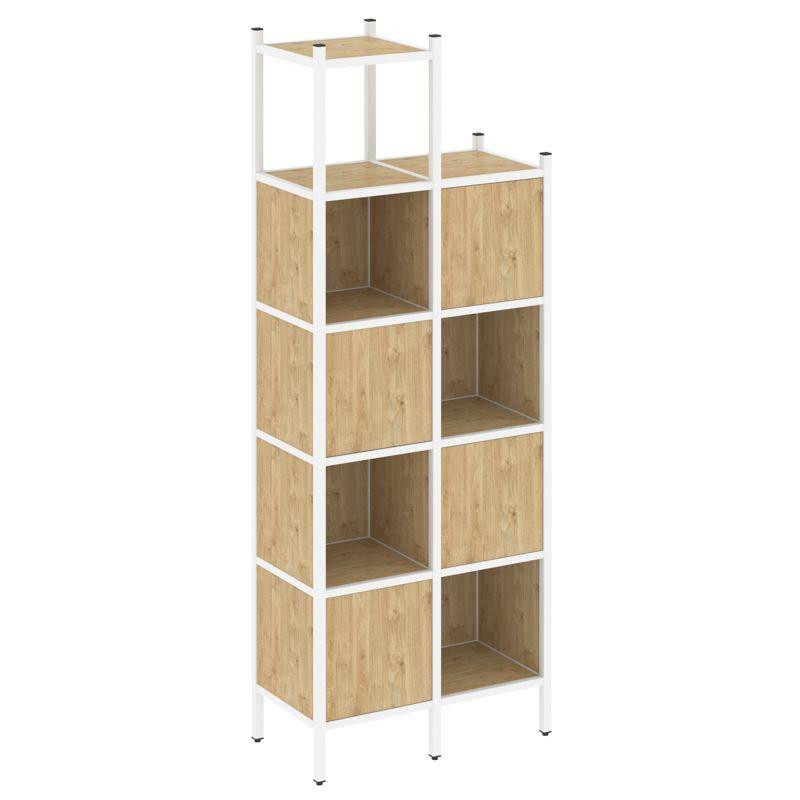 Loft Прямой стеллаж VR.L-20 Тиквуд Светлый/Металл Белый 862*446*2280 Loft Прямой стеллаж VR.L-20 Тиквуд Светлый/Металл Белый 862*446*2280