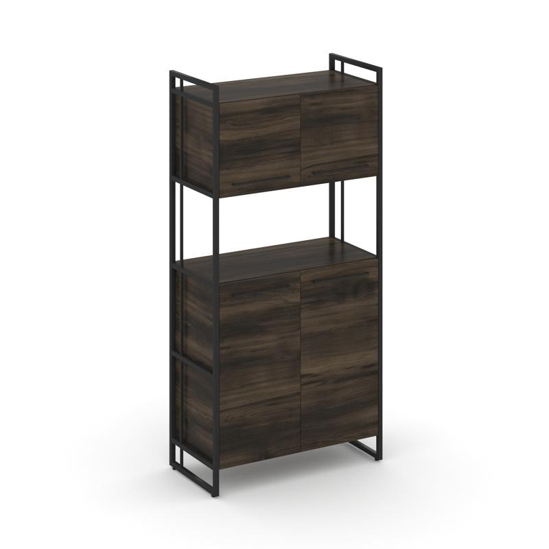 Rift Шкаф 4 ниши широкий RF.SS-42 Дуб Мали/Металл Черный/Черный Ручки 798*396*1648