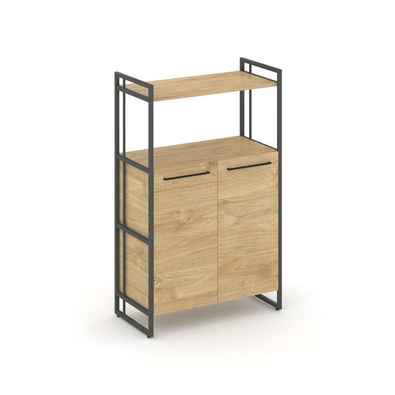 Rift Шкаф 3 ниши широкий RF.SS-32 Тиквуд Светлый/Металл Антрацит/Черный Ручки 798*396*1286