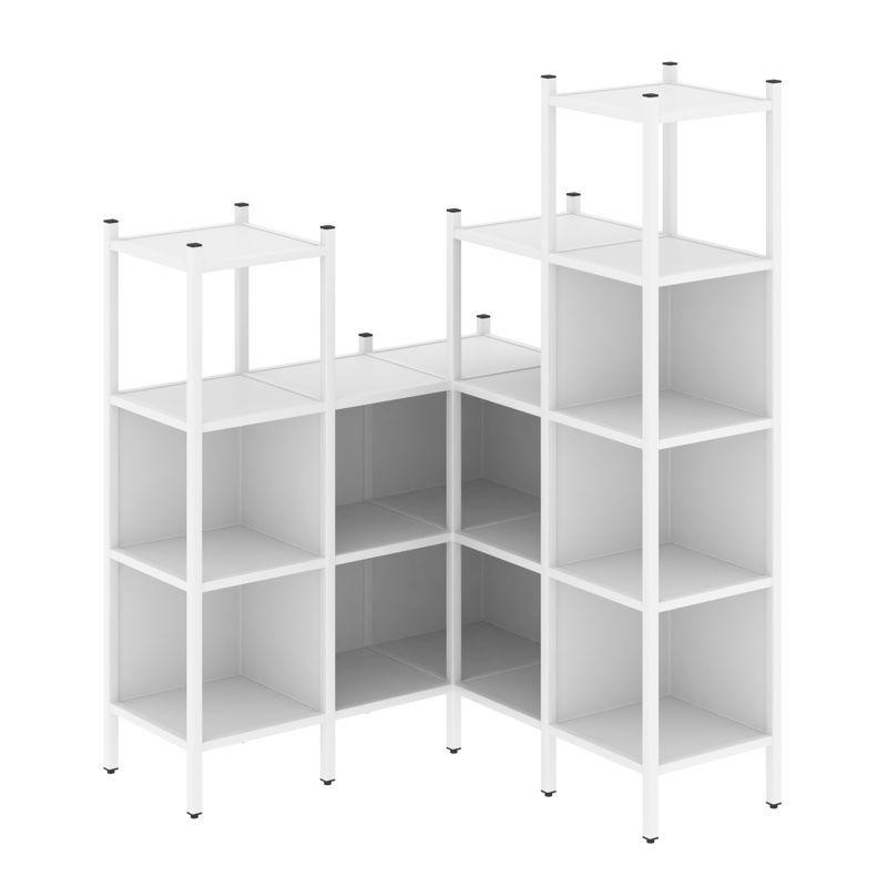 Loft Угловой внутренний стеллаж VR.L-39 Белый Бриллиант/Металл Белый 1278*1278*1869 Loft Угловой внутренний стеллаж VR.L-39 Белый Бриллиант/Металл Белый 1278*1278*1869