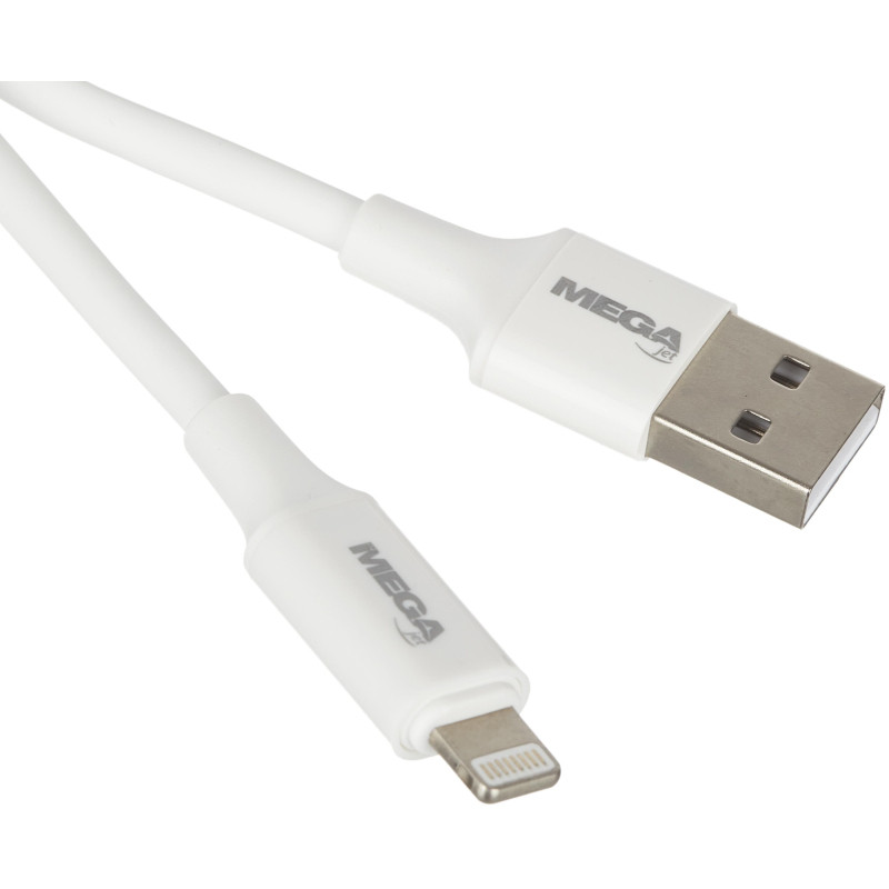Кабель ProMega U28, 2,4A, 1м, USB - Lightning, TPE, силикон, белый