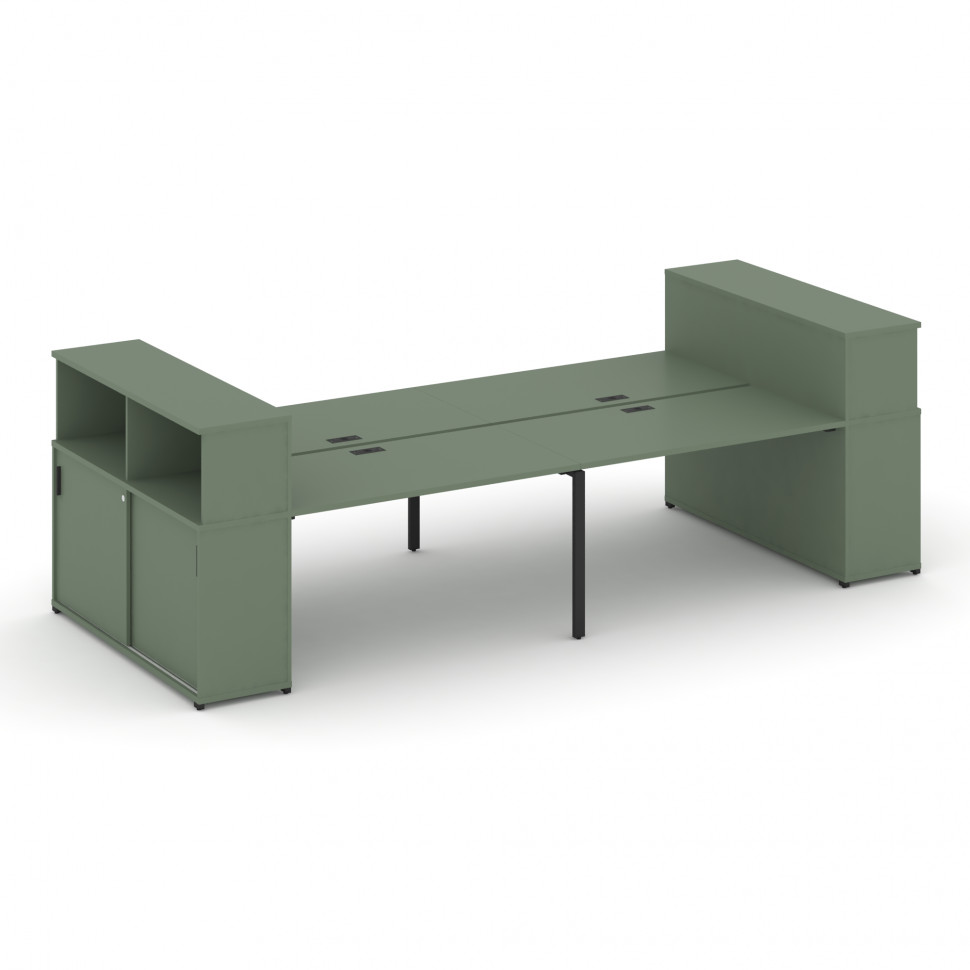 Concept Рабочая станция с опорными шкафами-купе с надставкой низ. CN.DRS-284 B Кобо/Металл Черный 40 Concept Рабочая станция с опорными шкафами-купе с надставкой низ. CN.DRS-284 B Кобо/Металл Черный 40