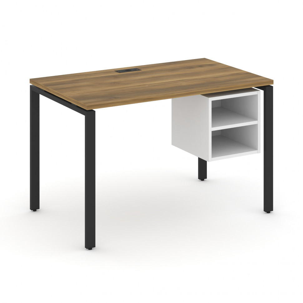 Concept Стол рабочий с подвесной тумбой с 2 открытыми нишами CN.SP-106 Сандал Янтарный/Белый Бриллиа