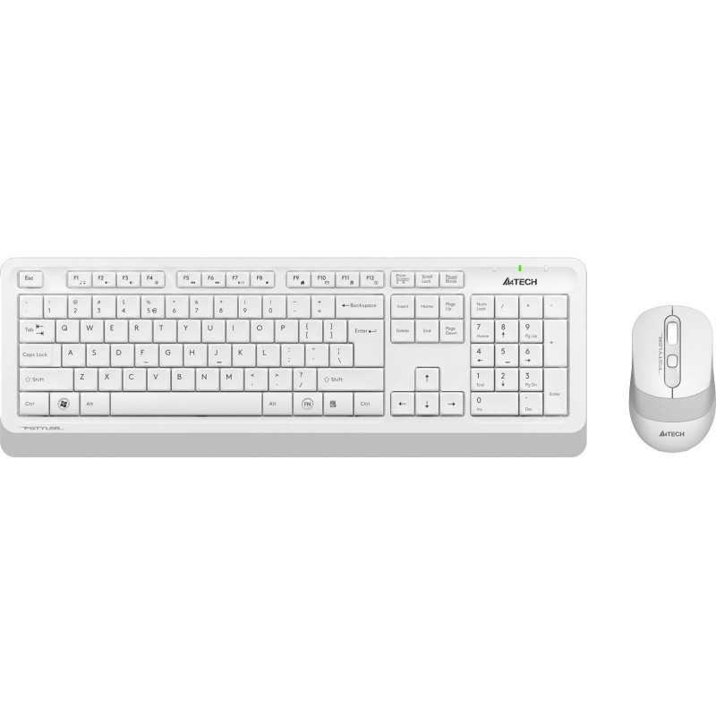 Набор клавиатура+мышь A4Tech Fstyler FG1010 белый/серый USB беспроводная