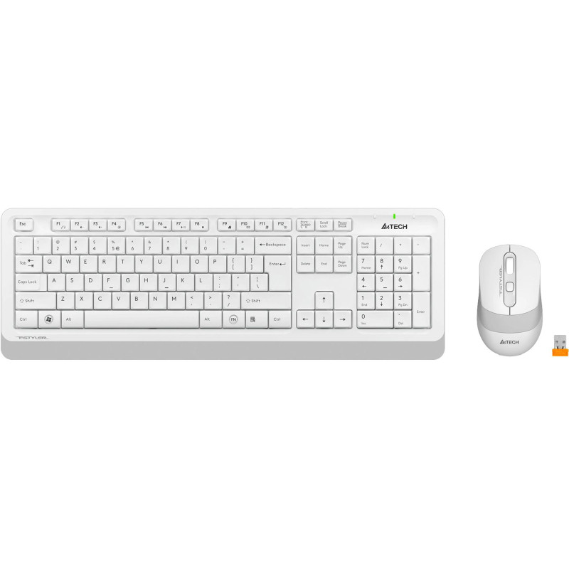 Набор клавиатура+мышь A4Tech Fstyler FG1010 белый/серый USB беспроводная