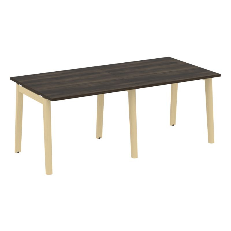 Onix Wood Стол переговорный (2 столешницы) OW.PRG-2.1 Дуб Мали/Дуб Светлый/Металл Белый 1960*980*750