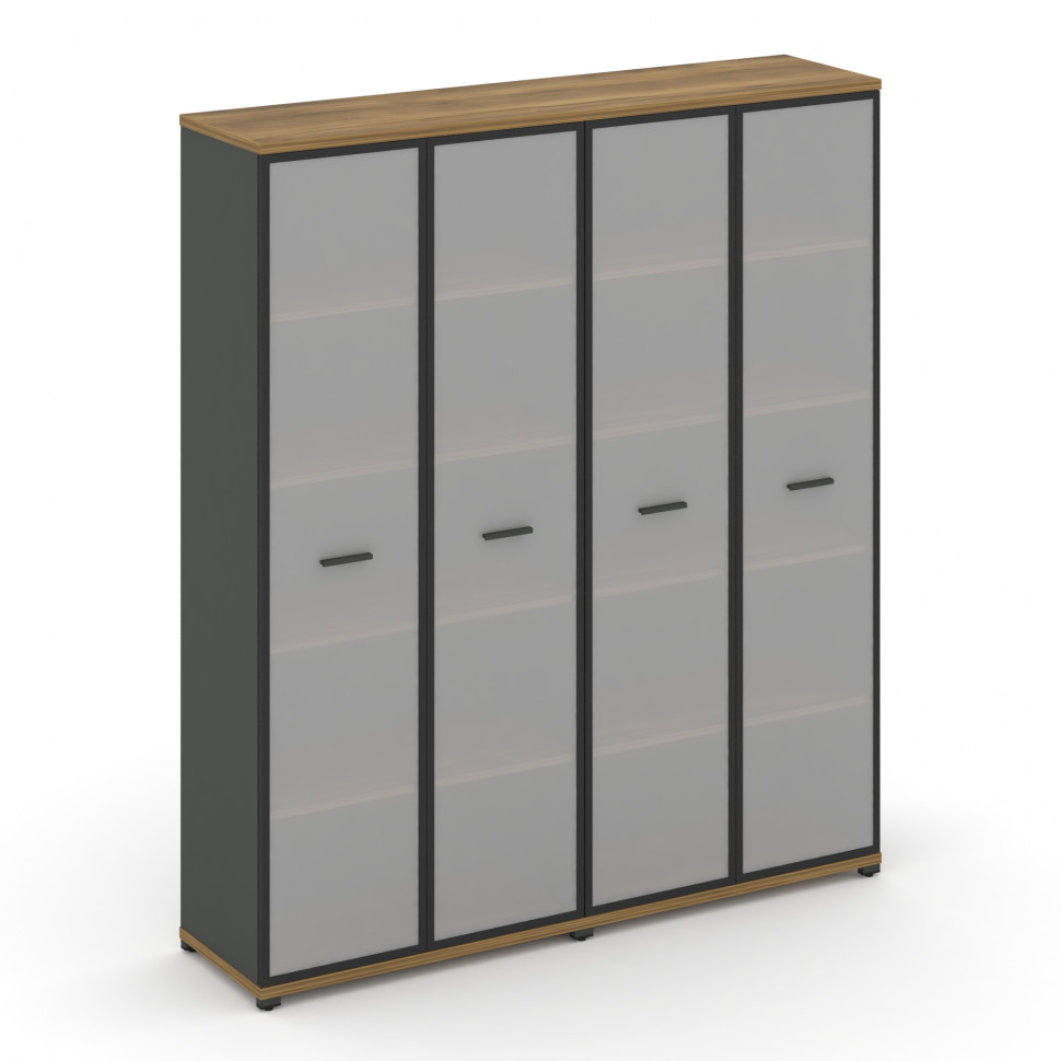 Concept Шкаф 2 широкие секции, 5 ниш CN.STS-528 RMB A Сандал Янтарный/Антрацит/Металл Антрацит/Сатин