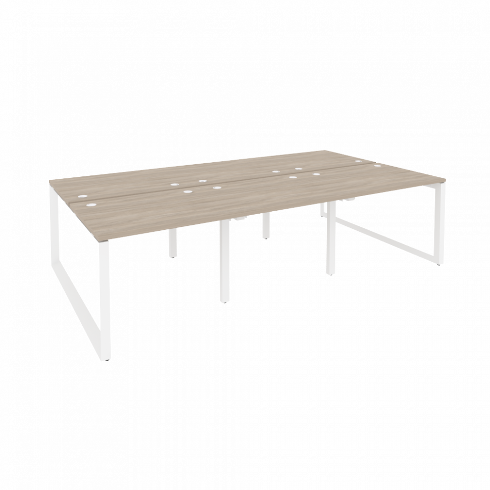 Onix Рабочая станция на О-образном м/к O.MO-D.RS-6.1.8 Дуб Аттик/Металл Белый 2940*1635*750