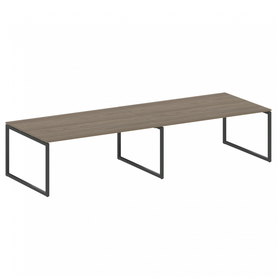 Metal System Quattro Перег. стол (2 столешницы) на О-образном м/к 40БО.ПРГ-2.5 Вяз Благородный/Метал