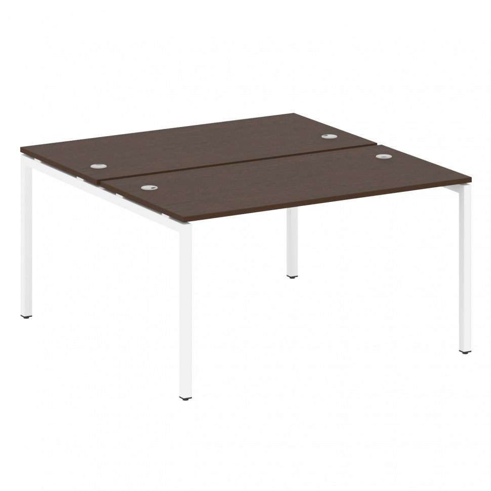 Metal System Quattro Рабочая станция на П-образном м/к 40БП.РАС-СП-2.3 Венге Цаво/Металл Белый 1400*