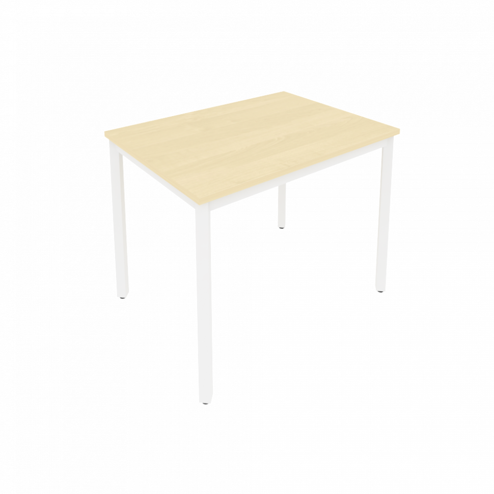 Slim Стол письменный на металлокаркасе С.СП-3 Клен/Металл Белый 980*720*750