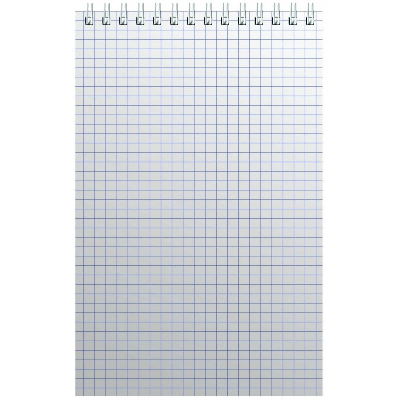 Блокнот на спирали А5 60л. синий картон д/лог.клет.32