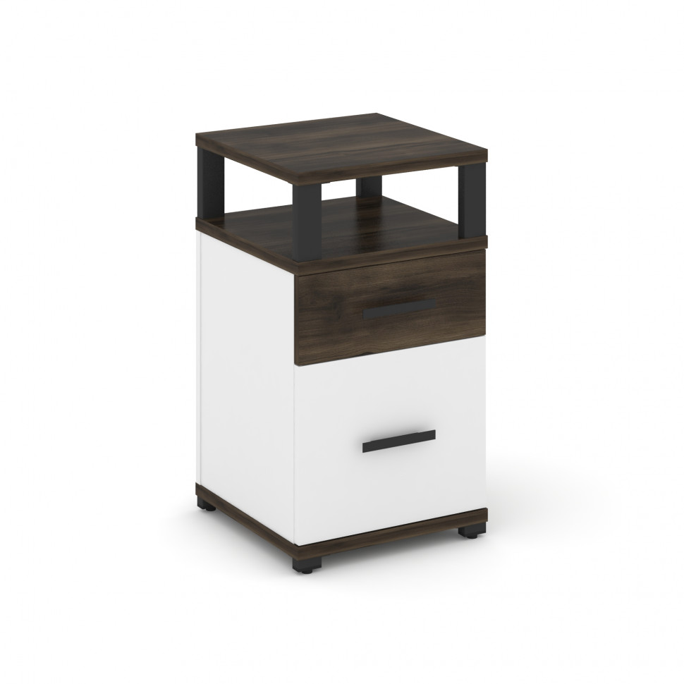 Concept Тумба приставная 1 ящ.+1 распаш. фасад с надставкой CN.TUP-006 B Дуб Мали/Белый Бриллиант/Ме Concept Тумба приставная 1 ящ.+1 распаш. фасад с надставкой CN.TUP-006 B Дуб Мали/Белый Бриллиант/Ме