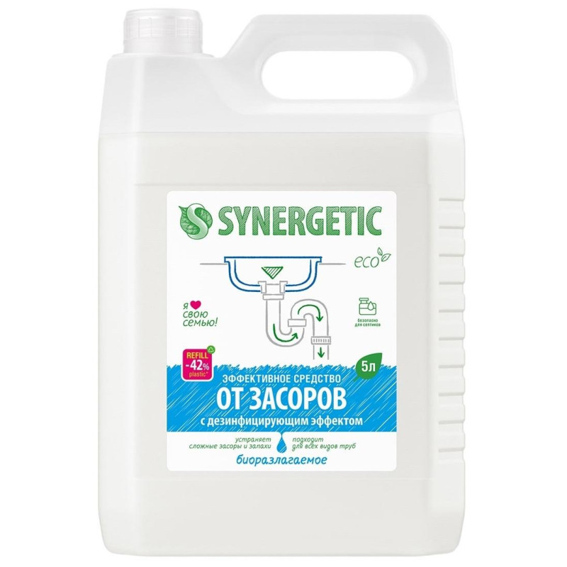 Средство для прочистки труб Synergetic 5л
