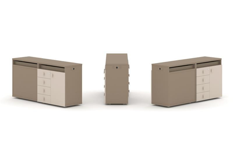 Estetica Набор №2. Тумба двойная+топ ES.NB.2T-2 Латте/Капучино 1500*410*750