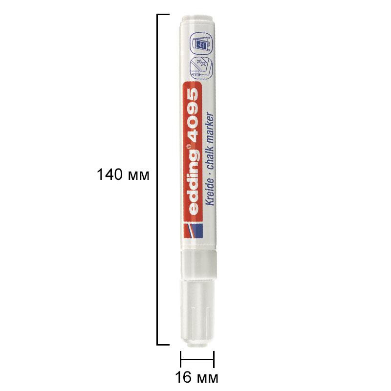 Маркер меловой Edding E-4095 chalk marker белый_049