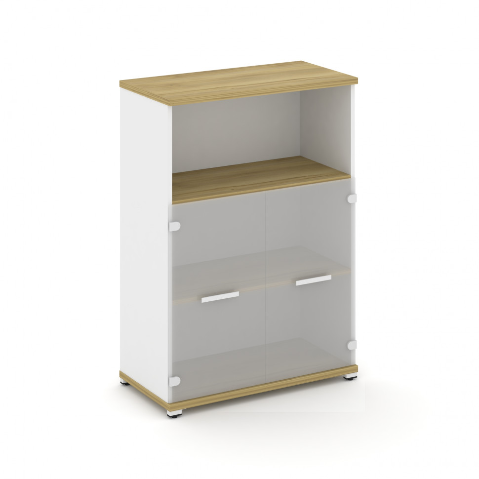 Concept Шкаф 1 широкая секция, 3 ниши CN.STS.E-313 SM W Дуб Винченцо/Белый Бриллиант/Металл Белый/Са