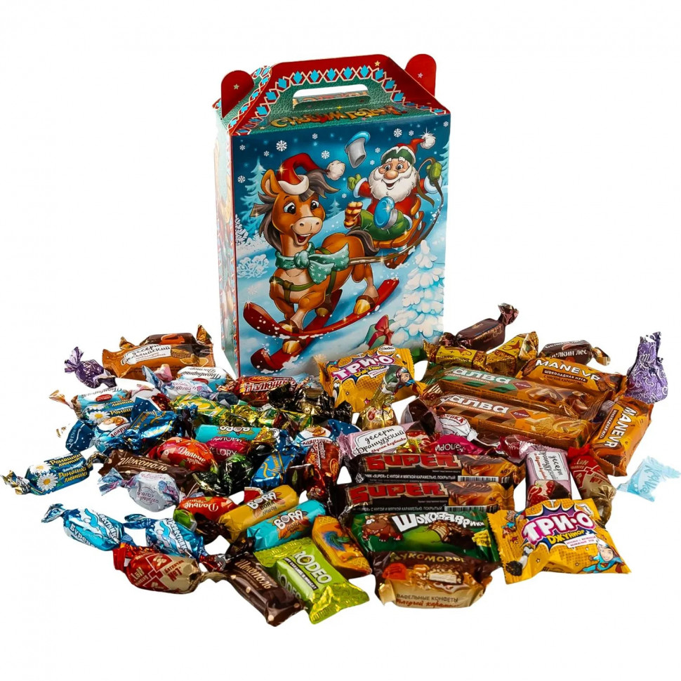 Новогодний сладкий подарок &#039;Зимние забавы&#039; 1000 грамм, А25126