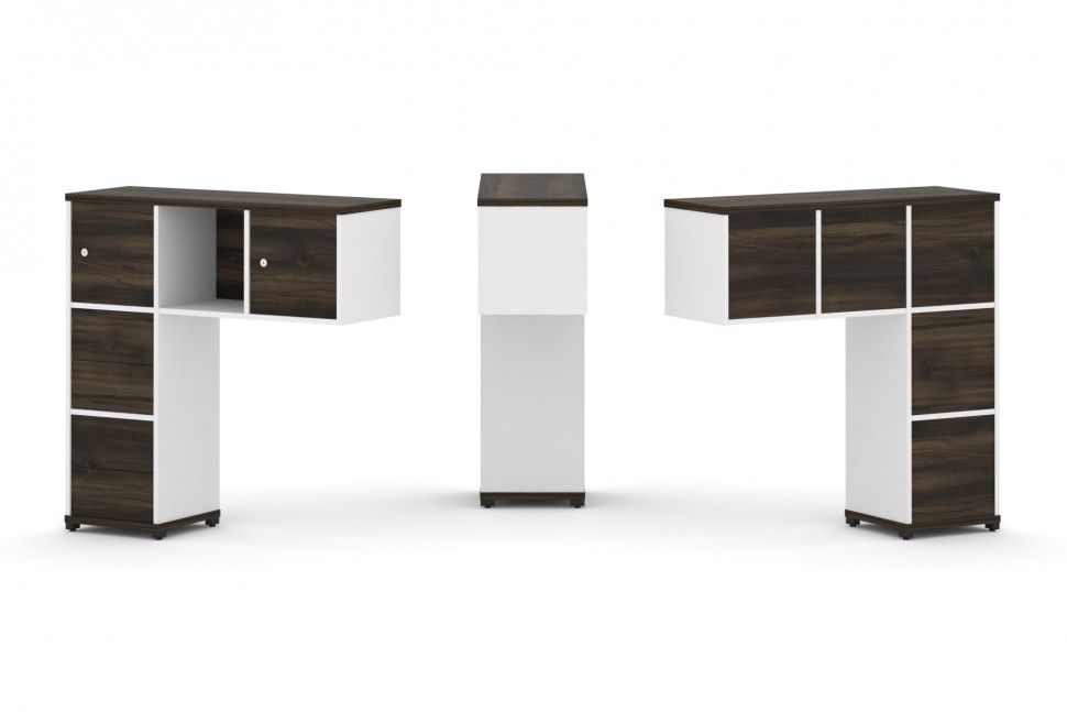 Concept Надставка низкая CN.ONN-004 Дуб Мали/Белый Бриллиант/Металл Черный 1099*365*1130