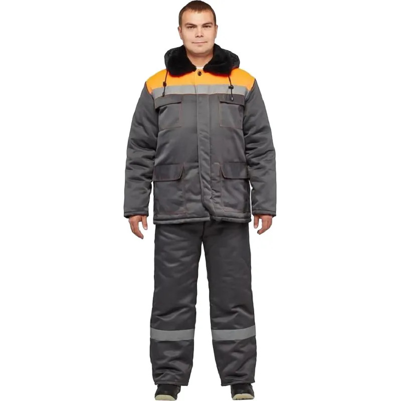 Костюм зим муж (куртка, пк) з35 сер/оранж 96-100/170-176 (Арсенал-СП)