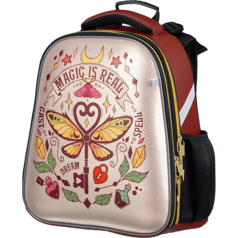 Ранец Комус Класс Basic Magic is real , золотой, 2 отд, эргоном спинка