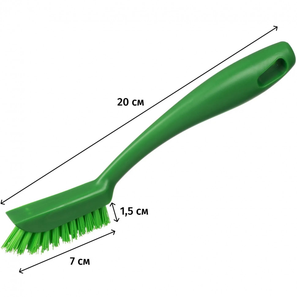 Щетка для чистки мелких деталей FBK 200мм узкая зеленая 50150-5