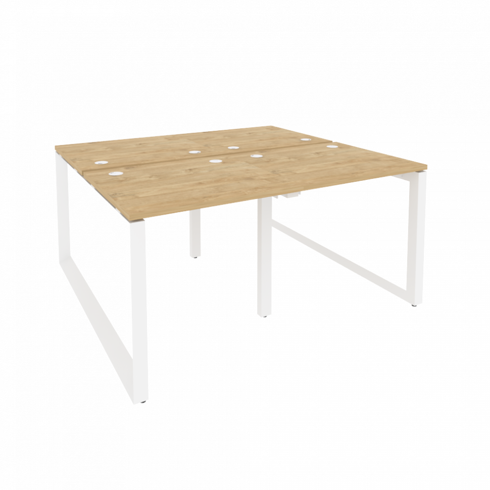 Onix Рабочая станция на О-образном м/к O.MO-D.RS-4.0.7 Тиквуд Светлый/Металл Белый 1560*1475*750