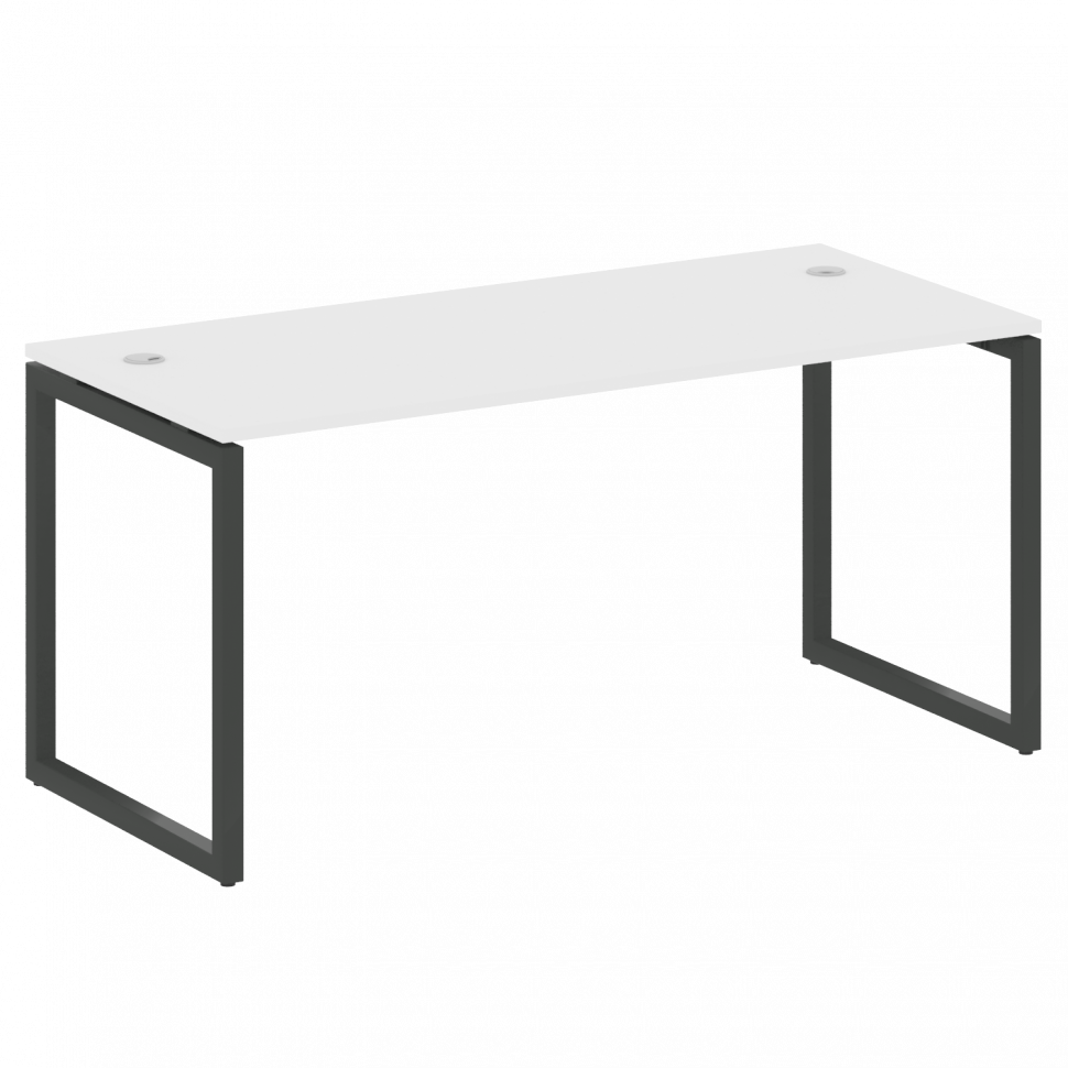 Metal System Quattro Стол письменный на О-образном м/к 40БО.СП-4 Белый/Металл Антрацит 1600*720*750