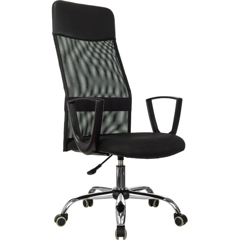 Кресло 0MX_VB_EChair-510 TW сетка/ткань черный хром