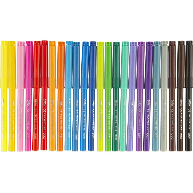 Фломастеры Deli EC10020 ColoRun Вентилируемый 24цв/наб