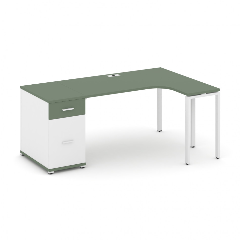 Concept Стол эргономичный CN.SA-404(R) W Кобо/Белый Бриллиант/Металл Белый 2000*1180*750 Concept Стол эргономичный CN.SA-404(R) W Кобо/Белый Бриллиант/Металл Белый 2000*1180*750