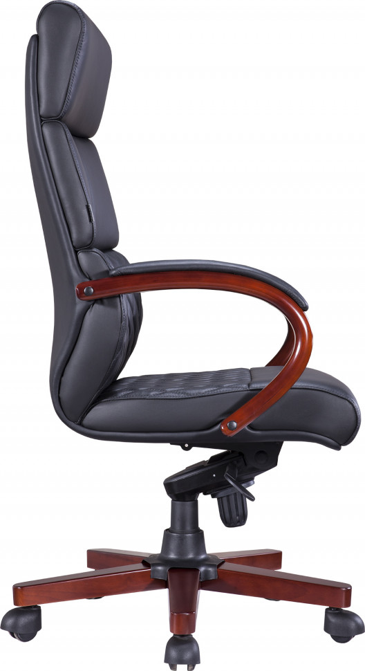 Кресло Everprof President Wood (Президент Вуд) Экокожа Черный