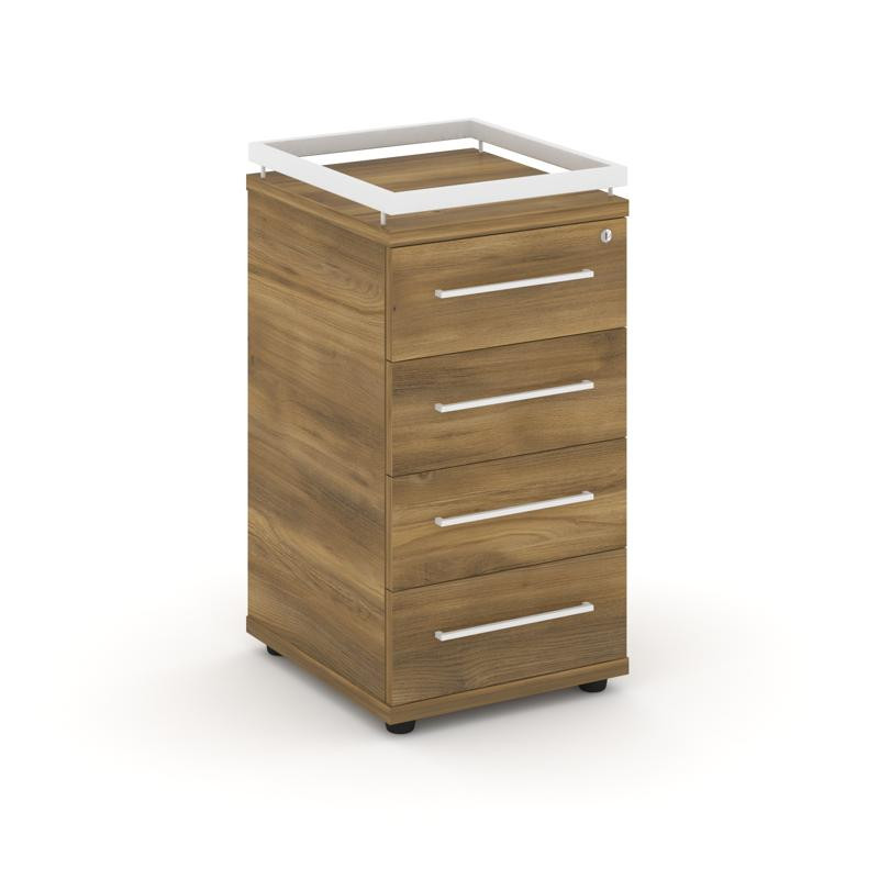 Rift Тумба приставная+рамка RF.TPR-002 Сандал Янтарный/Металл Белый/Белый Ручки 416*460*797