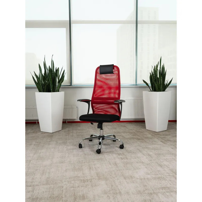 Кресло МТ_Easy Chair/SU-B-8/подл.158/осн.003 красный/черный