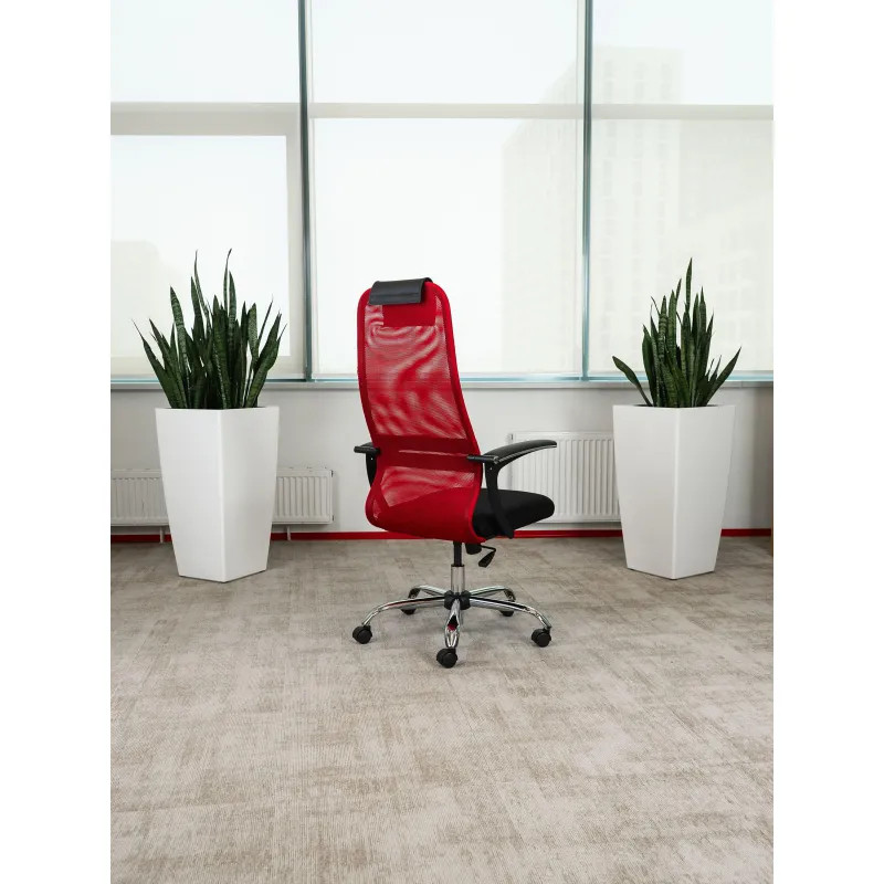 Кресло МТ_Easy Chair/SU-B-8/подл.158/осн.003 красный/черный