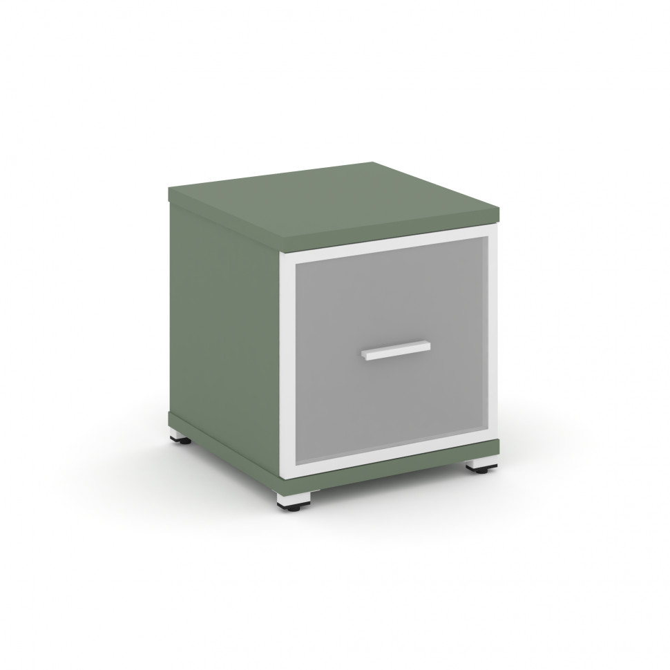 Concept Шкаф 1 узкая секция, 1 ниша CN.STU-113 RMW W Кобо/Металл Белый/Сатин 420*420*450